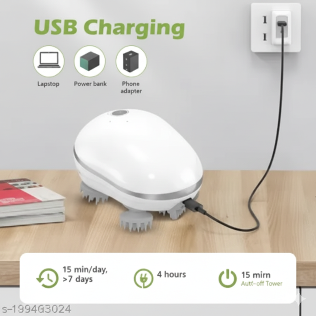 PulsePro™ Smart Electric Scalp & Body Massager — For Humans & Pets